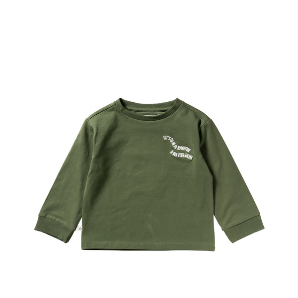 jongens t-shirt lange mouw groen