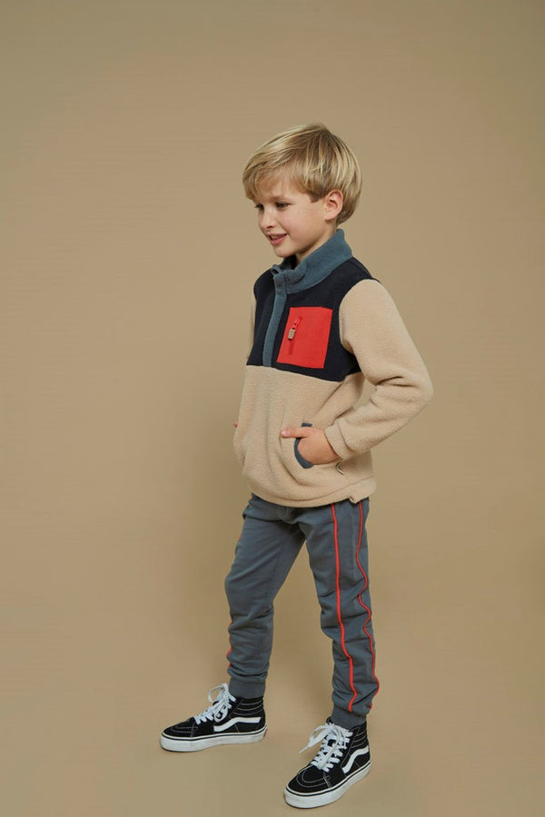 Sturdy sweater 'couch club' stoer jongens fleece