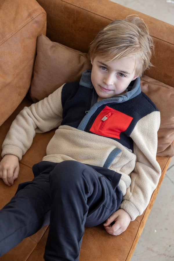Sturdy sweater 'couch club' stoer jongens fleece
