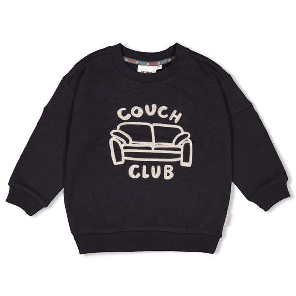 Sturdy sweater 'couch club' stoere jongens sweater met print