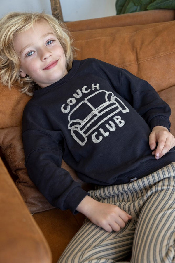Sturdy sweater 'couch club' stoere jongens sweater met print