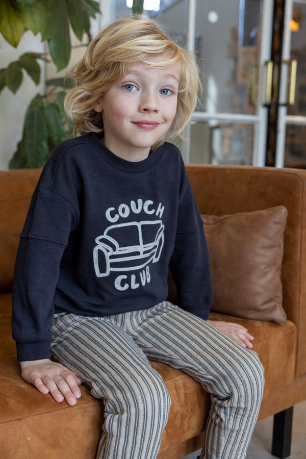 Sturdy sweater 'couch club' stoere jongens sweater met print