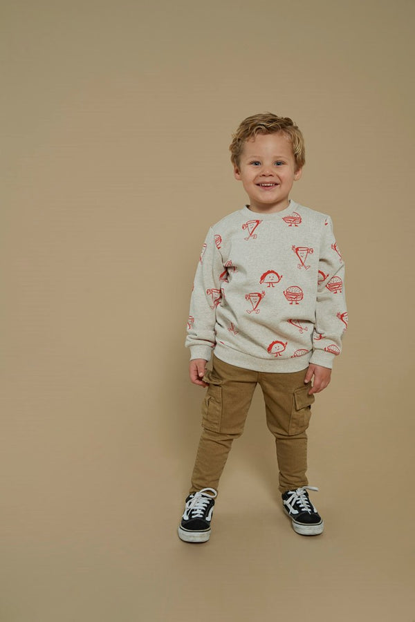 Sturdy sweater 'couch club' stoere jongens sweater met print