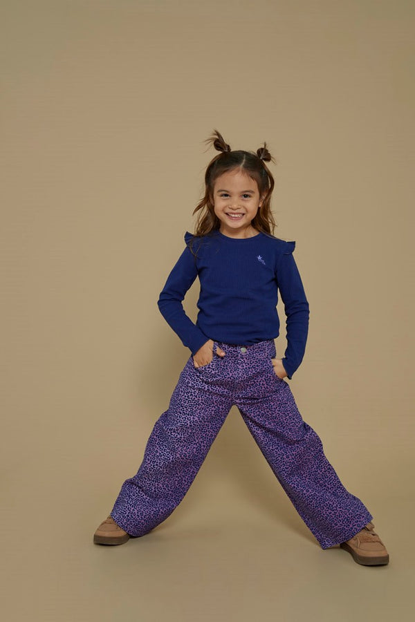 Jubel meisjes flared broek leopard wild soul