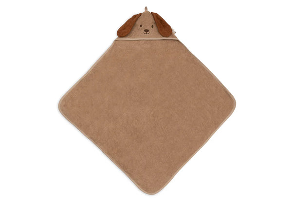 Jollein Badcape Badstof 75x75cm - Diego Hond - Bruin