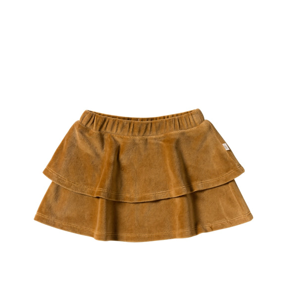 meisjes rok bruin velours