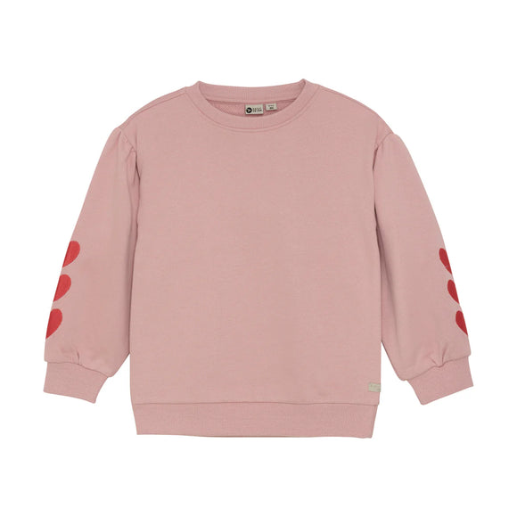 meisjes trui roze met hartjes